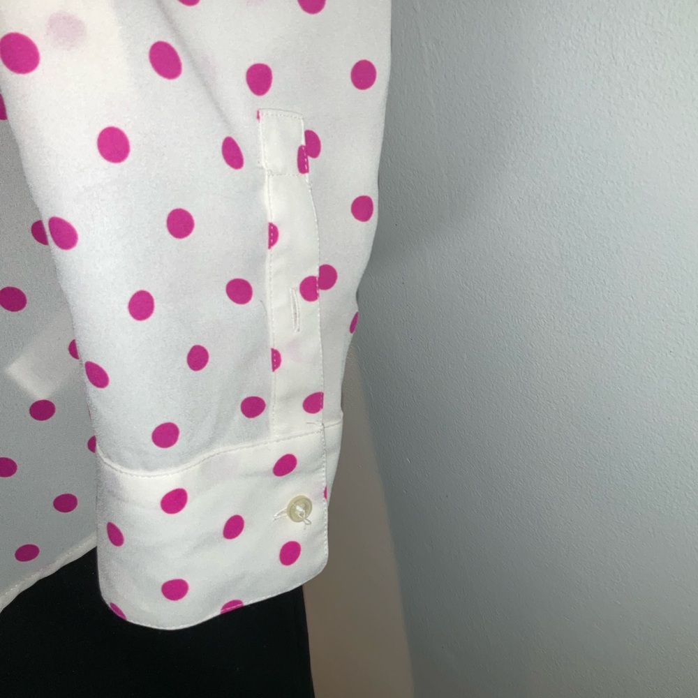 Express Cream Portofino Button Down Shirt with Notched Collar - Picture 10 of 11